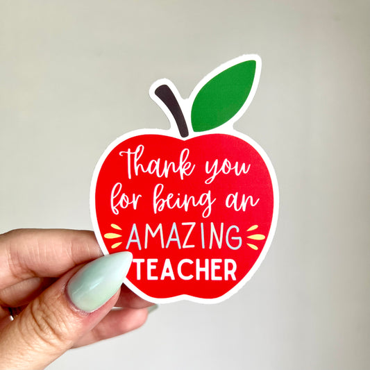 Teacher Apple Sticker